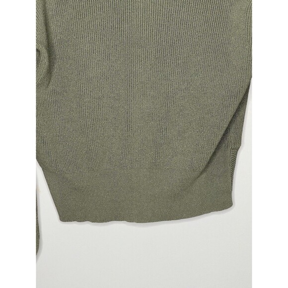 Juniper Blu Top Women’s Small Green V Neck Pullover Long Sleeve Sweater - Picture 10 of 14